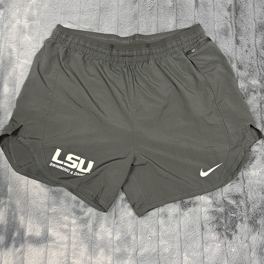 Nike LSU Swimming & Diving Dri-FIT Shorts Mens Medium Gray Athletic Running 7018